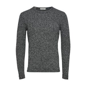 Selected Homme Men's XL Victor Crew Neck Organic Cotton Knit Sweater Black Gray